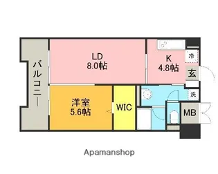 キルンズ高取【106号室】の間取り
