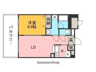 ラ・ペール・モリ【6階】の間取り