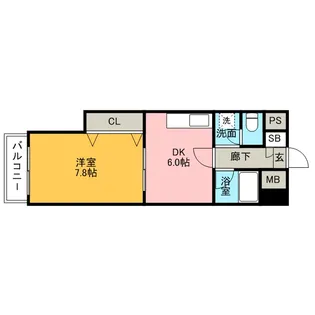 グランシャリオ竹下【2階】の間取り