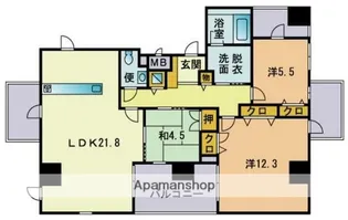 オーシャンタワー【10階】の間取り