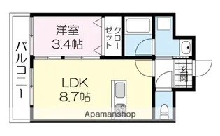 ROOX高宮【4階】の間取り