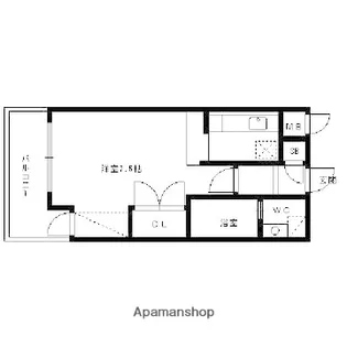 エステートモア薬院【11階】の間取り
