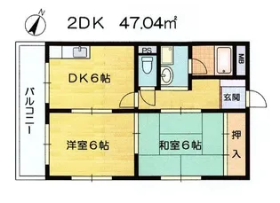ニューライフ平尾【3階】の間取り