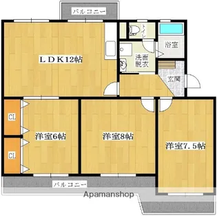 牟田ハイツ【3階】の間取り