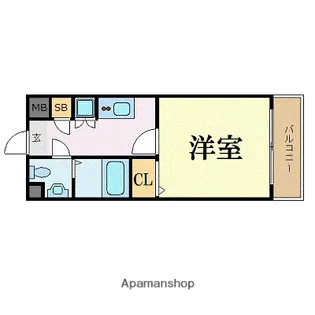 ダイナコートエスタディオ博多【4階】の間取り