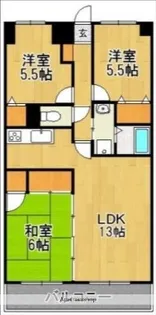 クレアトール大西5【9階】の間取り