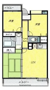 浄水コスモスハイツ【2階】の間取り