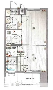 エンクレスト博多【13階】の間取り