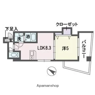 アヴァンセ那の川【3階】の間取り