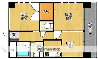 エクセルシオ平和【5階】の間取り