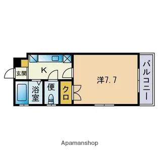 ウェルス六本松【3階】の間取り