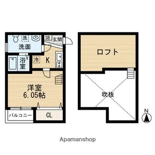 VILLA大橋【1階】の間取り