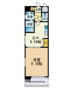 ビュー博多【6階】の間取り