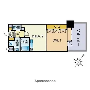 サムティ天神南【11階】の間取り