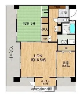 アンピール天神東【13階】の間取り