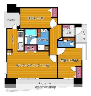 アンピール天神東【8階】の間取り
