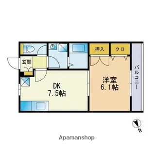 ヴァンベール西長住【1階】の間取り