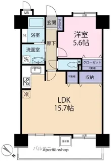 コモダス天神【10階】の間取り