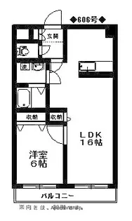 リバティ天神南【10階】の間取り