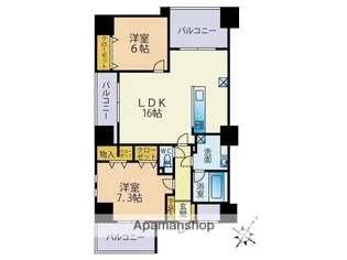 ヴィオラ薬院【7階】の間取り