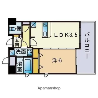 LA VIVIENDA薬院【9階】の間取り