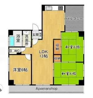 フラワーコーポ平尾【7階】の間取り