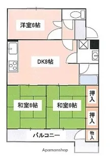 エメラルドマンション東那珂【4階】の間取り