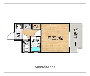 ピュアドームエレガンテ平尾【6階】の間取り