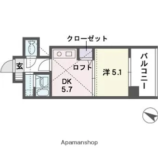 モンレーヴ市崎【10階】の間取り