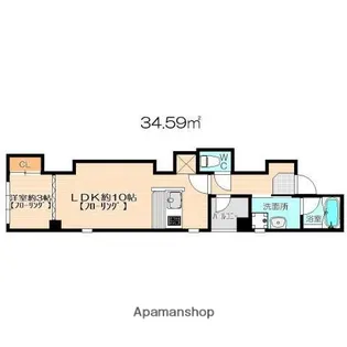 ジェンティーレ六本松Ⅱ【3階】の間取り