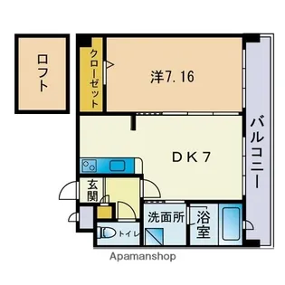 HF大濠レジデンスBAYSIDE(旧 プレミネンテパーク大濠北)【9階】の間取り