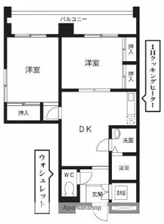 今泉ハイツ【5階】の間取り