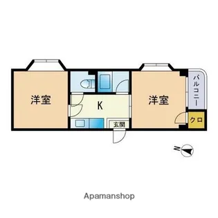 グランドハイツ大濠西【3階】の間取り