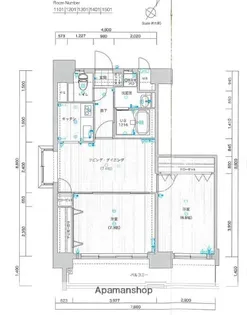 サヴォイグランデヴィル【14階】の間取り