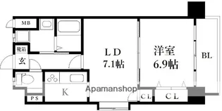 サヴォイグランデヴィル【3階】の間取り