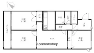 ルーエ木原【3階】の間取り