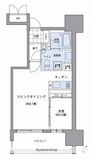 パークアクシス博多美野島【6階】の間取り