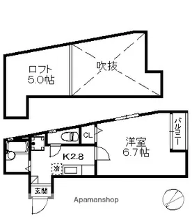 ドリームパレス高宮【2階】の間取り