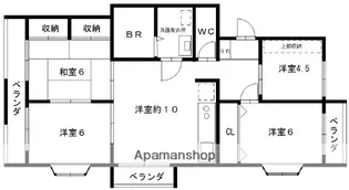プレリュード東那珂【2階】の間取り