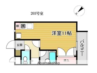 PLEAST清水(元グリーンホームズ清水)【2階】の間取り