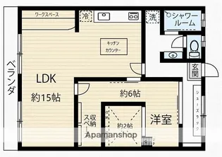 美野島シャトー【5階】の間取り