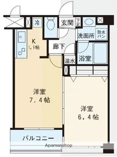 赤坂シャトー松風【5階】の間取り