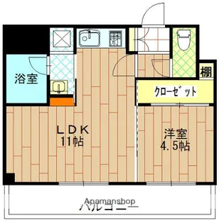 エステート博多駅南ハウス【9階】の間取り