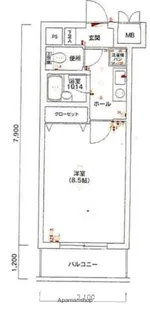 エンクレスト博多駅南【11階】の間取り