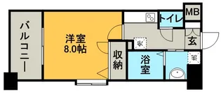 エンクレスト薬院Ⅲ【9階】の間取り