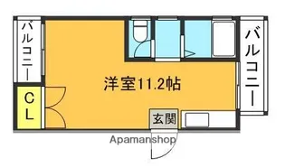 ヴィラージュ美野島【1階】の間取り