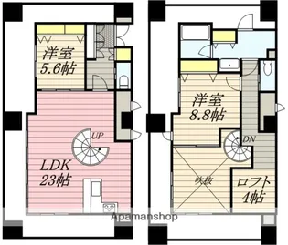 KDXレジデンス大濠ハーバービュータワー【27階】の間取り
