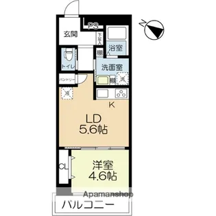 ラクレイス西新レジデンシャルタワー【24階】の間取り
