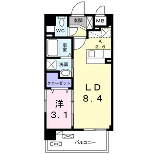 プラトー桜坂【2階】の間取り
