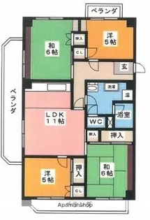 グリーンマンション多賀【3階】の間取り